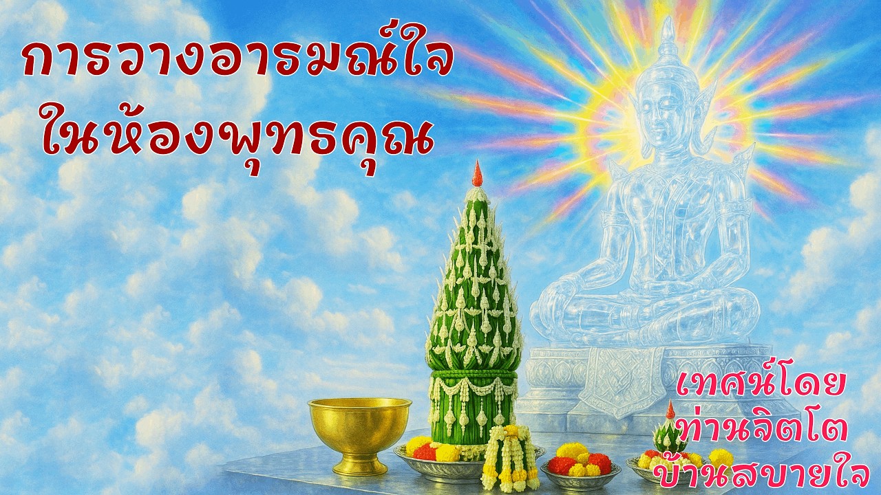 กรรมฐาน การวางอารมณ์ใจในห้องพุทธคุณ  - ท่านจิตโต บ้านสบายใจ