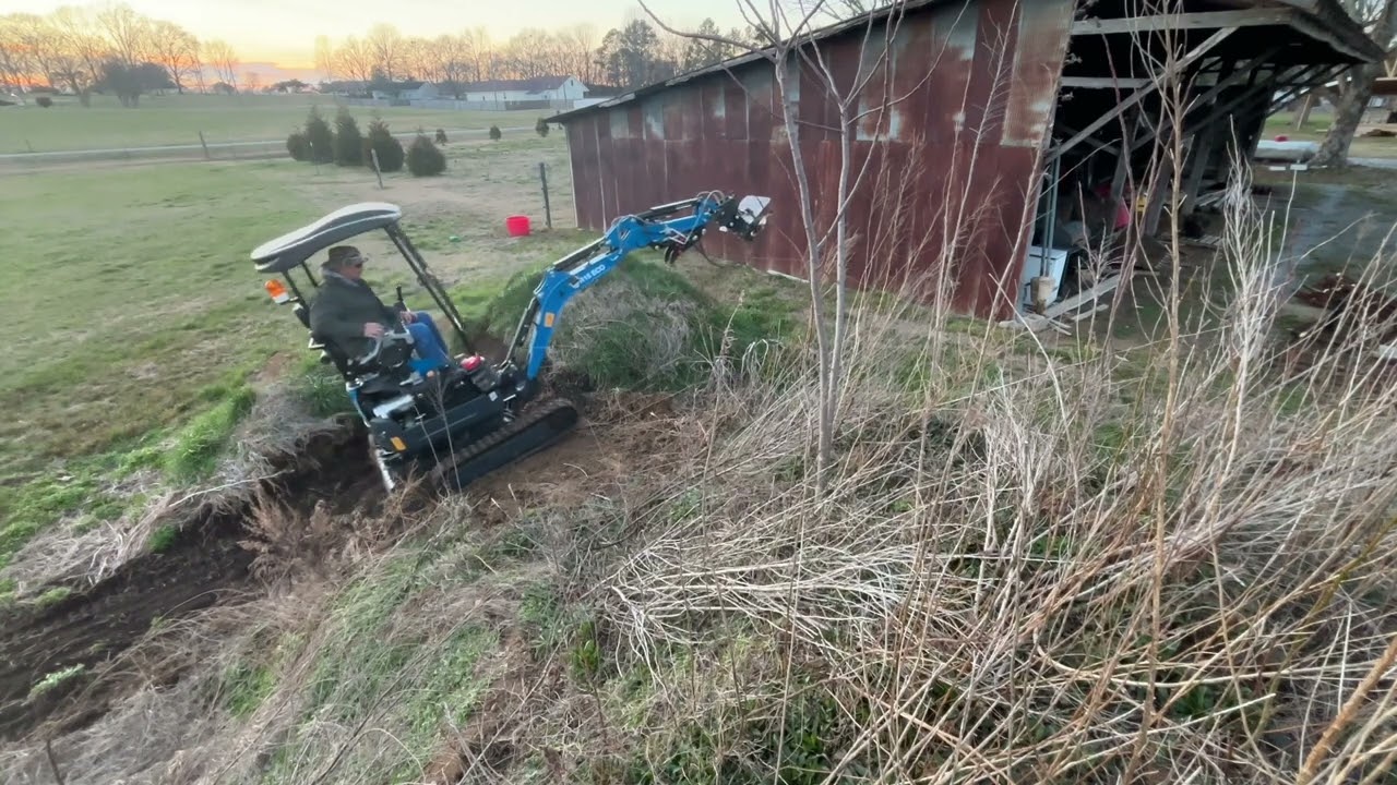 Chinese Mini Excavator Brush Cutter: Clearing Dense Underbrush up to 1.5 inches thick
