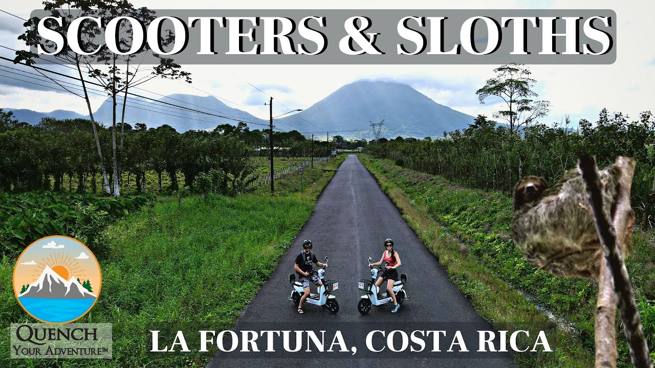 How To Experience La Fortuna, Costa Rica! Scooters, Sloths On The Bogarin Trail, & Grocery Shopping