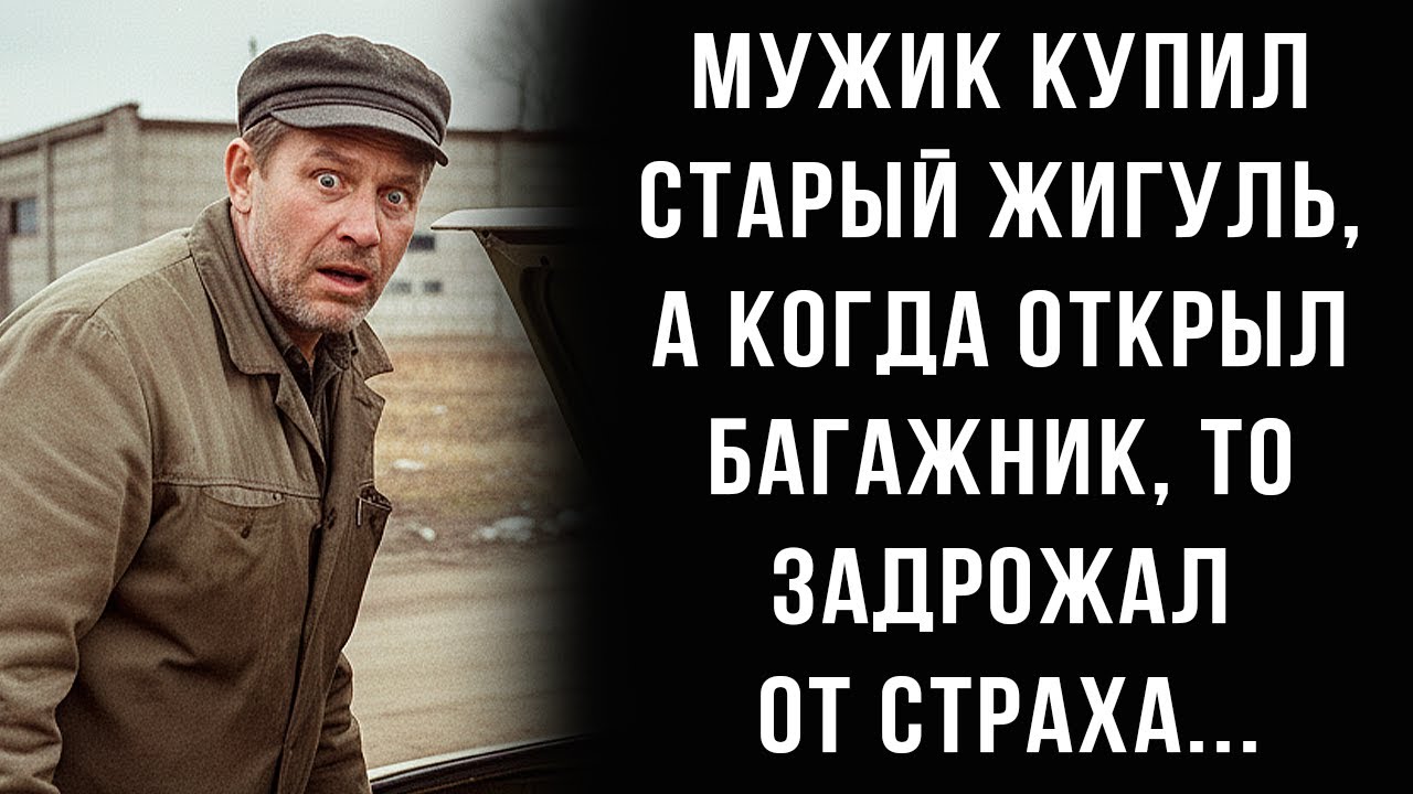 Мужик купил старый жигуль, а когда открыл багажник, то задрожал от страха...