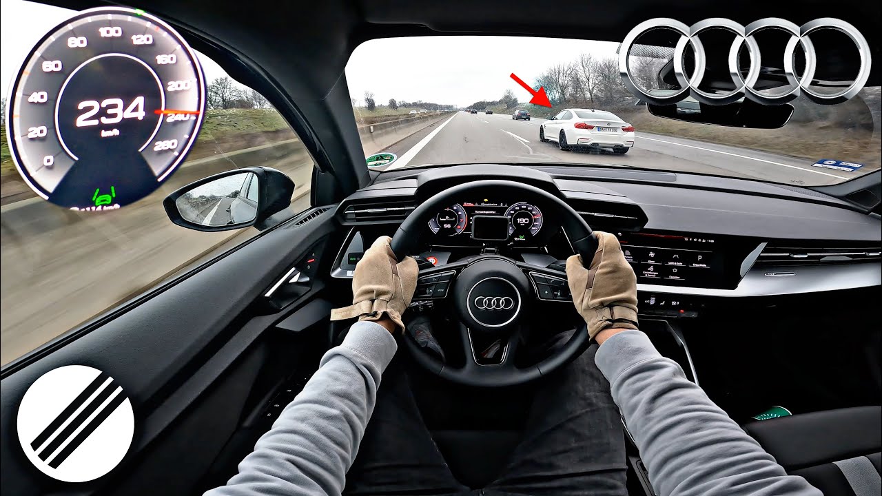 Audi A3 8Y 35 TFSI TOP SPEED DRIVE ON GERMAN AUTOBAHN 🏎