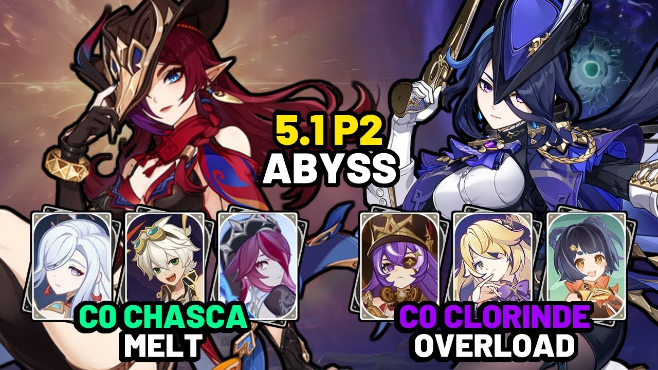 F2P C0 Chasca Melt, C0 Clorinde Overload 5.1 Abyss Floor 12