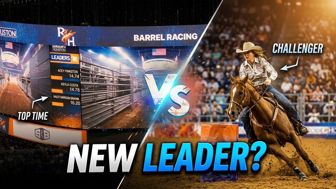 Houston Rodeo Barrel Racing INSANE Speeds & Close Calls