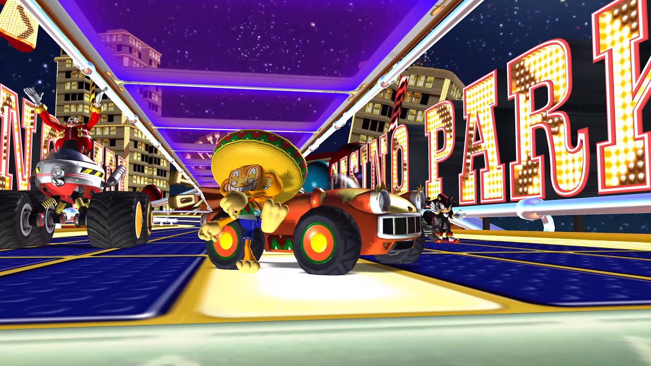 Sonic & SEGA All Stars Racing 4 way split screen Marathon pt2