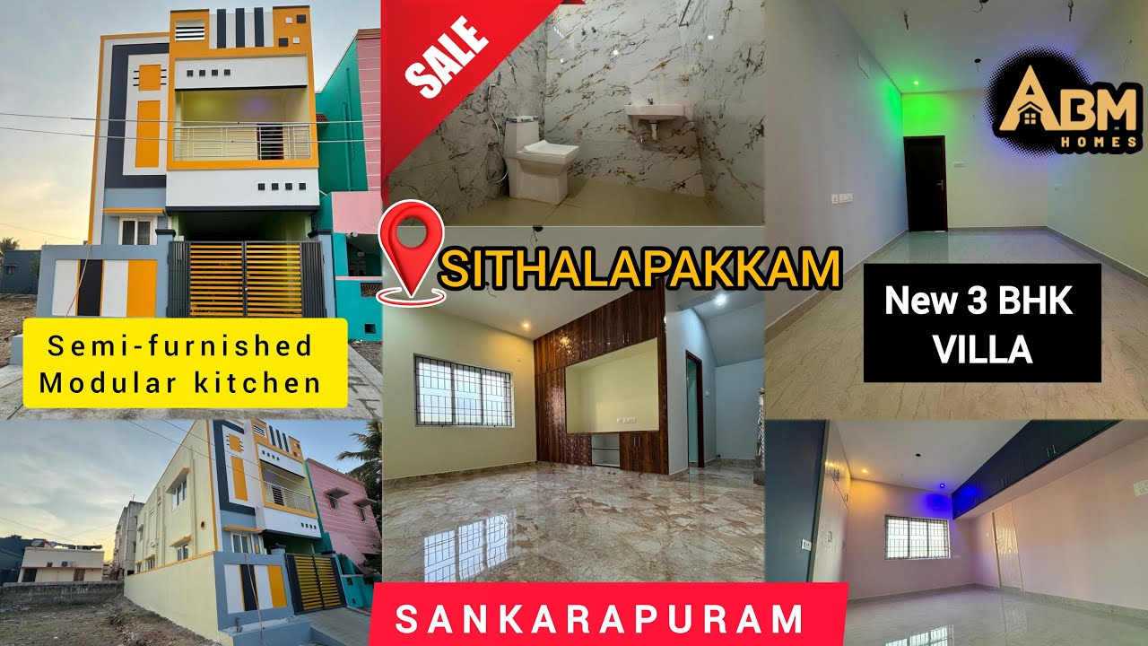 IDNO:208🤩NEW 3BHK DUPLEX INDEPENDENT VILLA SALE SITHALAPAKKAM SANKARAPURAM ARUN AVENUE SEMIFURNISHED