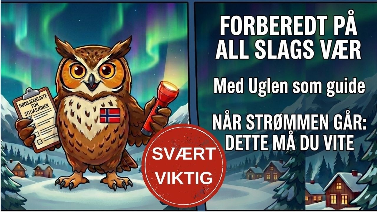 Når strømmen går – 6 ting du MÅ vite | Beredskap Norge 🦉