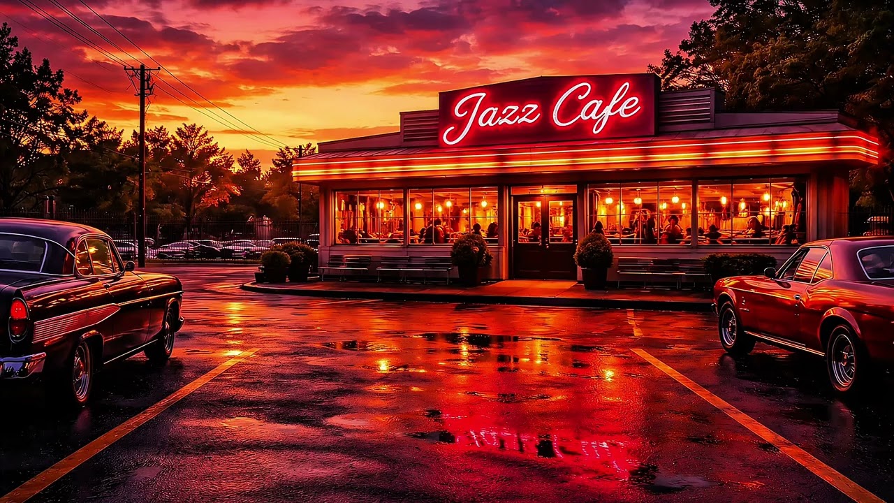 Golden Hour at a 1940s Jazz Café ✨ Soft Saxophone Vintage Jazz