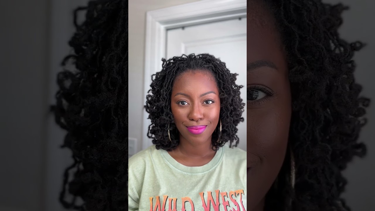 Styles for curly locs #microlocs #microlocsjourney #twistout #locstyles