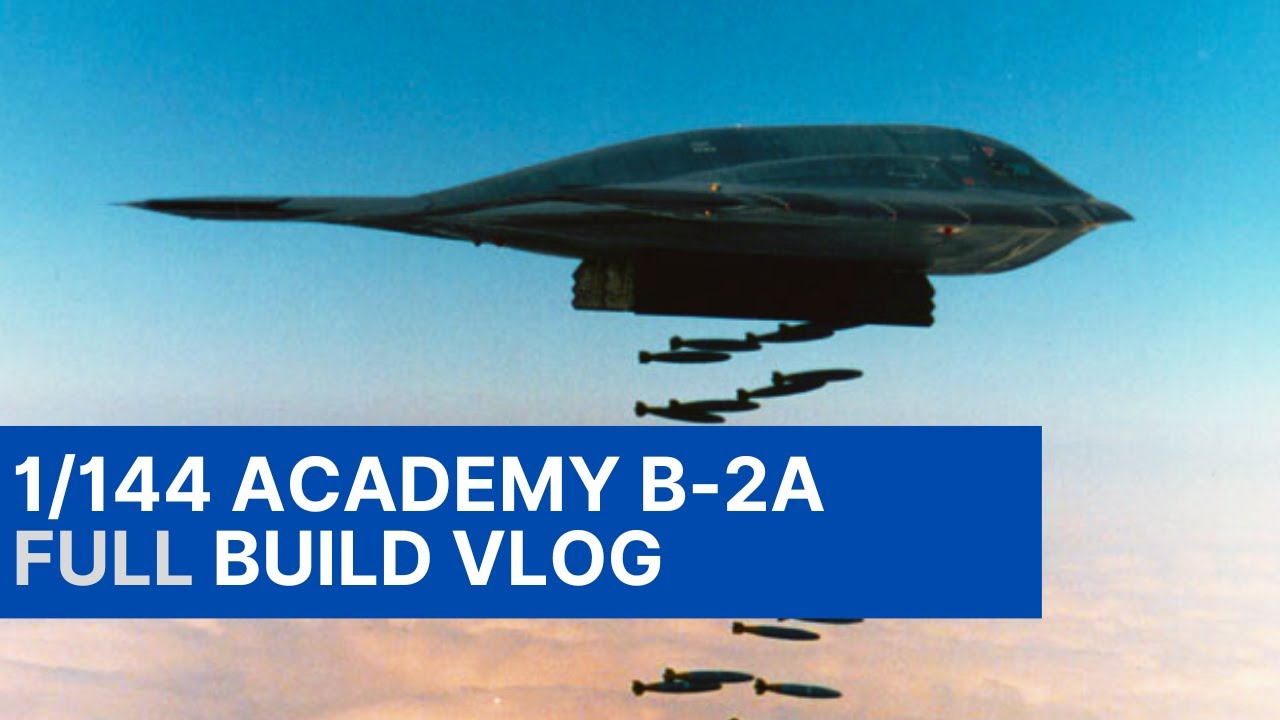 Модель бомбардировщика-невидимки B-2A от Academy в масштабе 1/144: Полная сборка.
