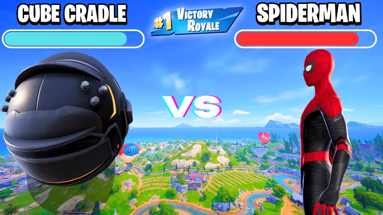 *CUBE CRADLE VS SPIDERMAN* ALL MYTHIC GUNS IN FORTNITE (NEW! Fortnite Chapter 7 Season 1)