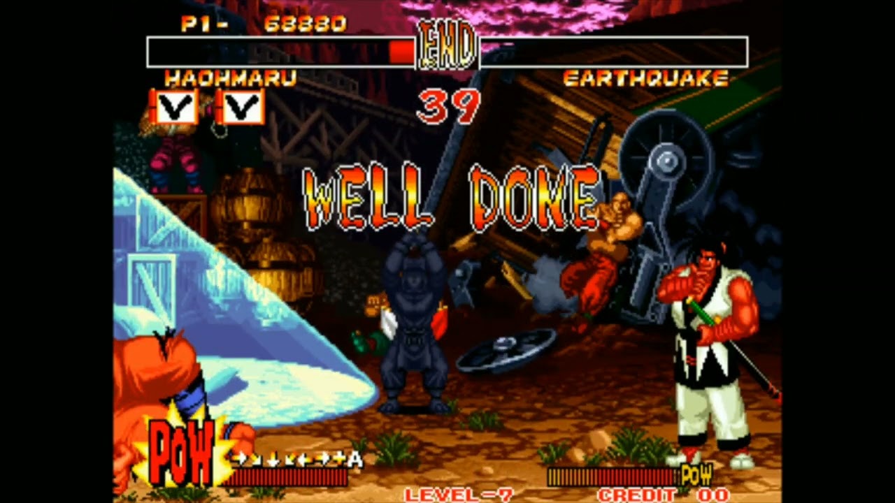 SAMURAI SHODOWN NEO GEO MVS ARCADE LEVEL 7 HAOHMARU 