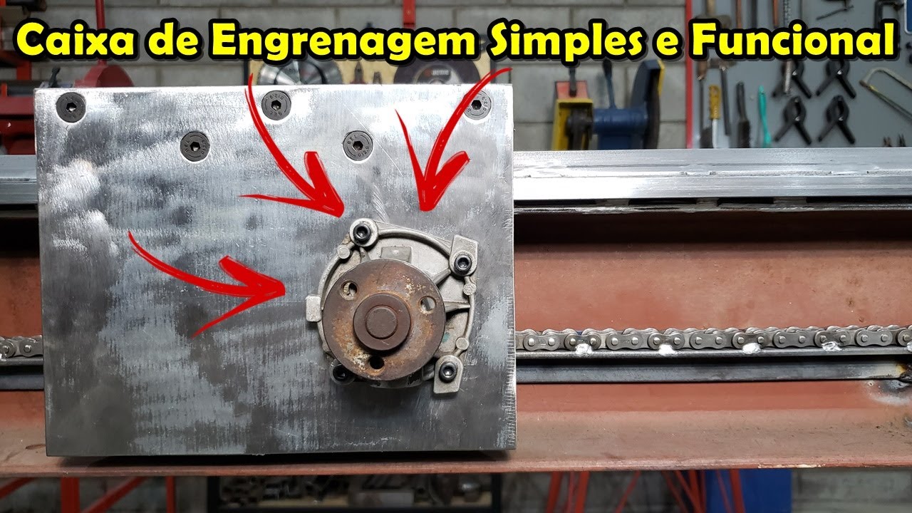 Como Fazer um Torno Caseiro Parte 12 - Caixa de Engrenagem do Carro Principal