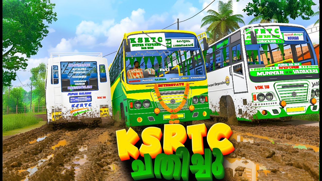 KERALA KSRTC SUPER EXPRESS BUS RACE ON DANGEROUS ROADS IN INDIA 🔥😮ETS2 GAMEPLAY