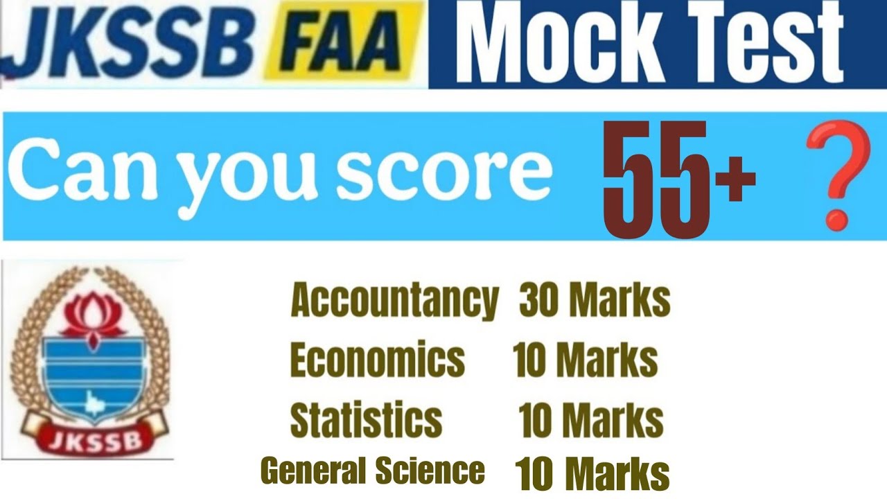 JKSSB FAA Full Mock Test | Full length Mock Test  | FAA Test Series  | JKSSB FAA 2026