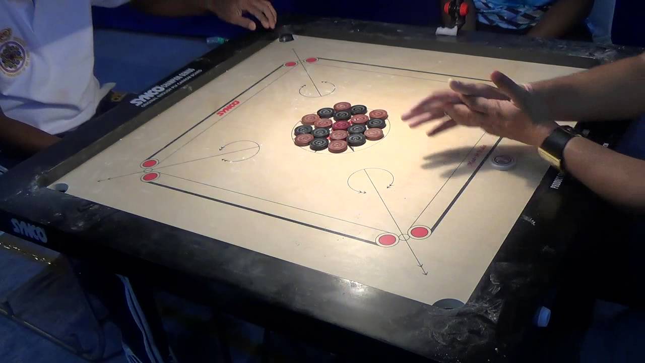 Carrom ICF Cup 2015 Men's team final deciding game, Nishanta Fernando vs Sandeep Deorukhkar