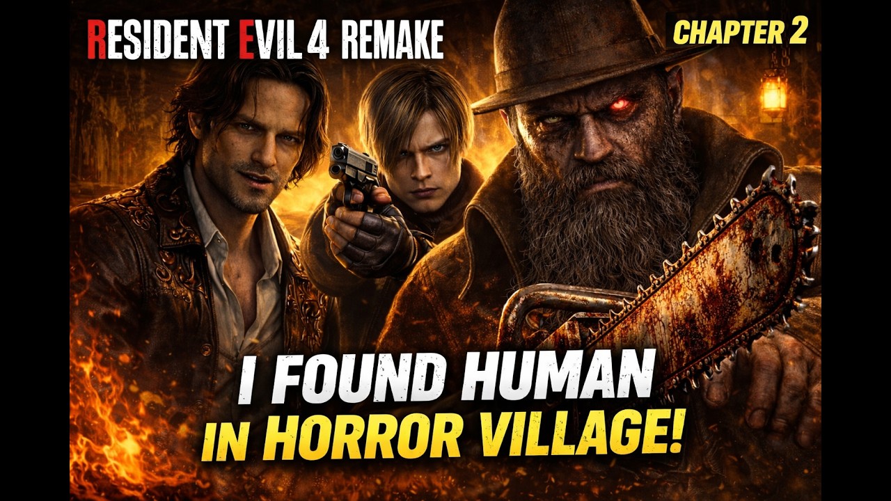 FOUND HUMAN IN HORROR VILLAGE😮! | RESIDENT EVIL 4 | ADHERE GAMER
