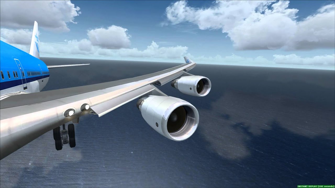 FSX PMDG 747-400 KLM Taking off and landing in TNCM TEST my take off and laning HD.