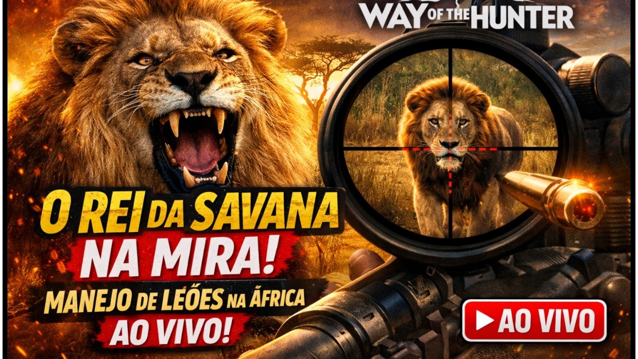 🦁 O REI DA SAVANA NA MIRA! Manejo de Leões na África AO VIVO | Way of the Hunter