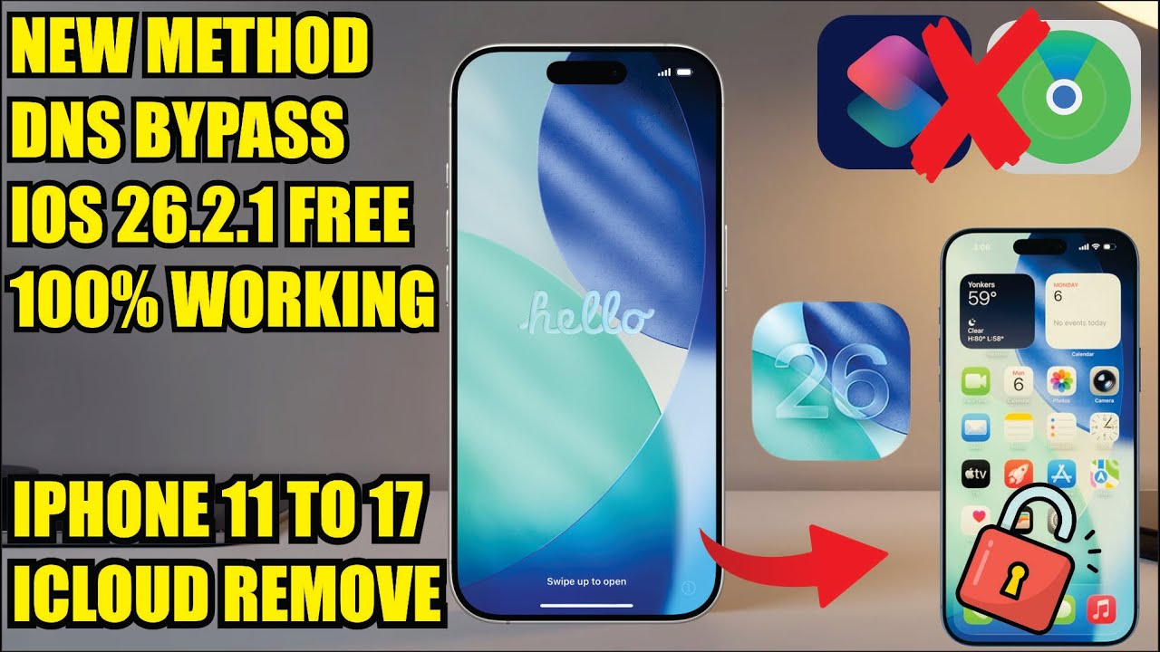 iOS 26.2.1 Owner Lock Unlock FREE 🔓 | iCloud DNS Bypass (No PC)