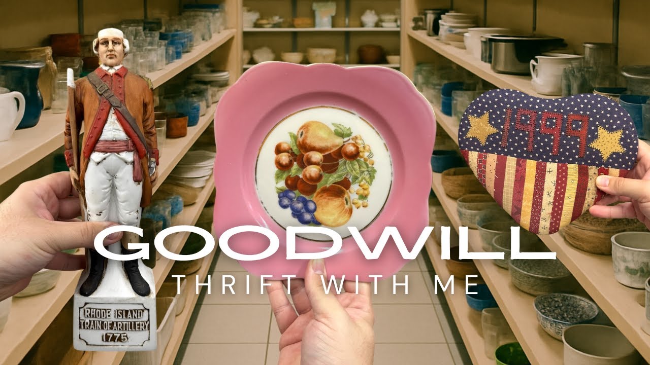 GOODWILL THRIFT WITH ME | VINTAGE, HOME DECOR & BUDGET FINDS #thriftwithme #goodwill #goodwillfinds