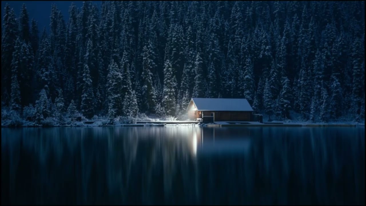 Silent Winter Cabin by the Lake ❄️ 3 Hours of Deep Sleep Ambient Music