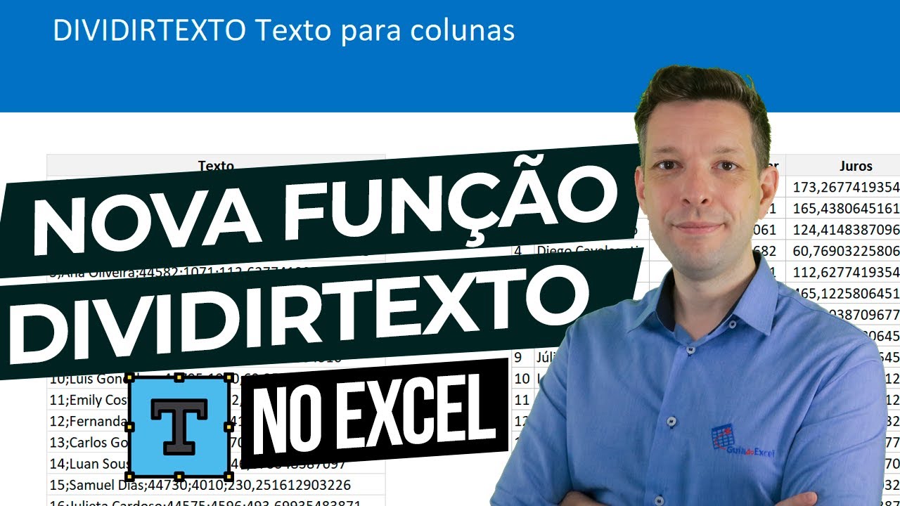 [Excel] Função DIVIDIRTEXTO