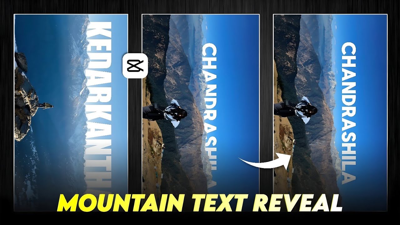 Trending Mountain Text Reveal Reels Editing | Mountain Behind Text Video Editing In Capcut