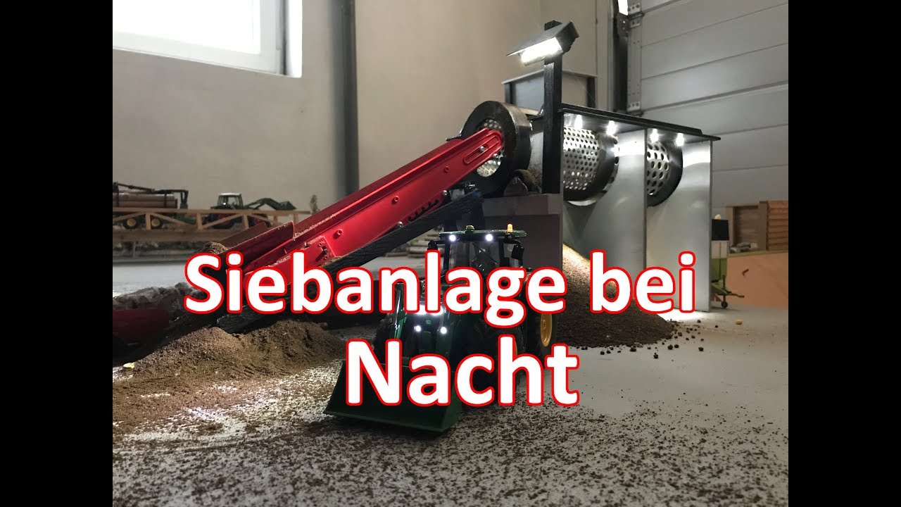 Siku Control Siebanlage bei Nacht