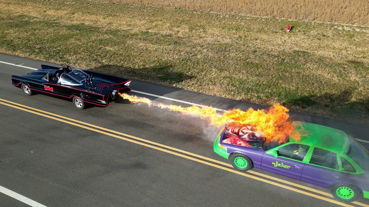 Joker chase, insane Batmobile built by Ohio man