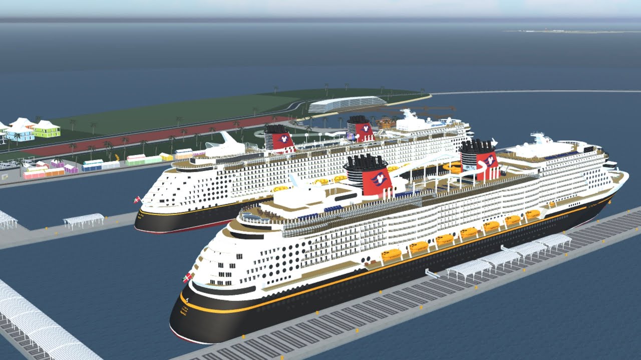 Disney Dream vs Disney Treasure(wish) Horn battle at Nassau: Cruise Line Simulator: A New Era