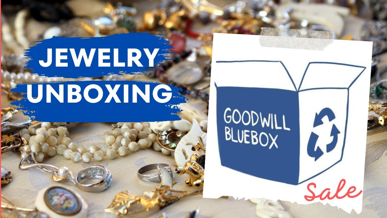 Goodwill Bluebox 5 lb of Jewelry Unboxing & Sale