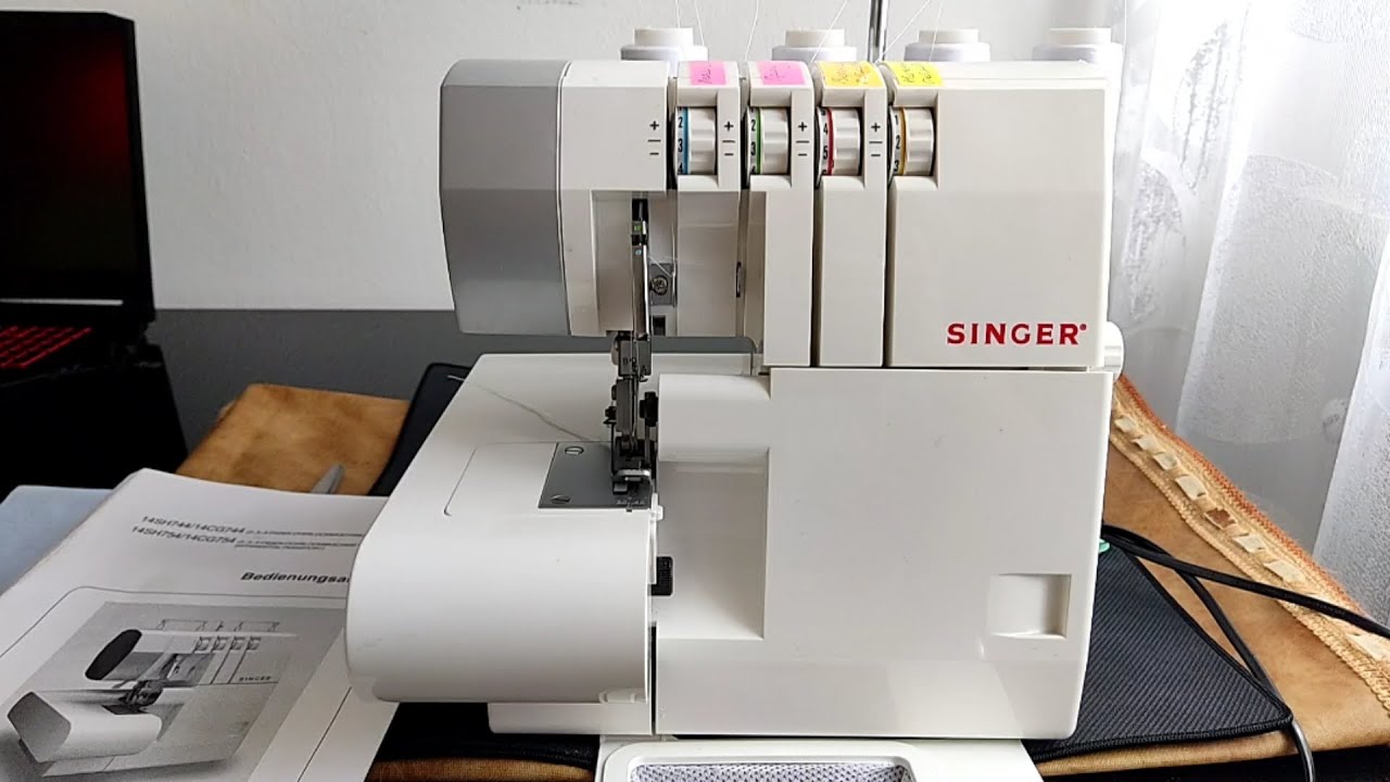 Обзор оверлока Singer 14SH754/14CG754, 14SH744/14CG744. Инструкция на русском.