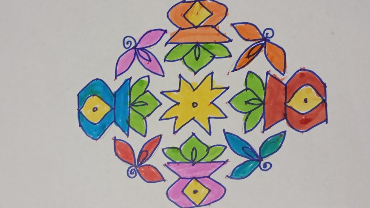 Rangoli 15*3*3 dots 