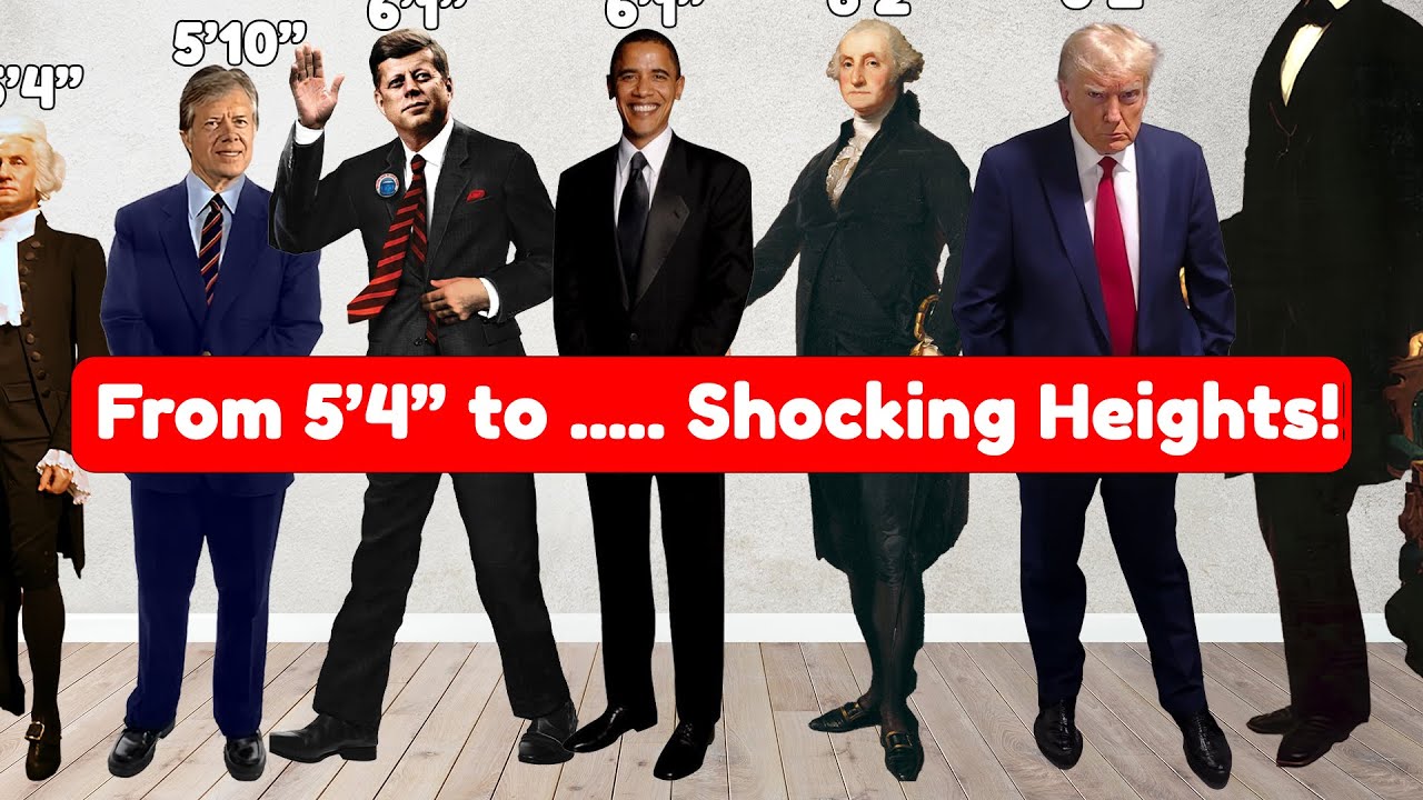 ALL US Presidents Height Comparison 1789&ndash;2025 | From George Washington to Donald Trump