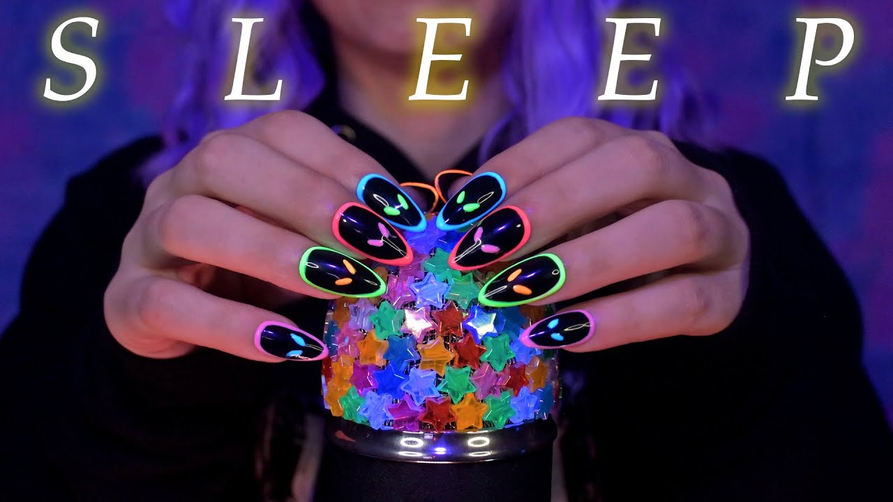 ASMR Embellished Mics 💜(No Talking)💜Gentle Mic Tapping & Scratching for Tingles & Sleep