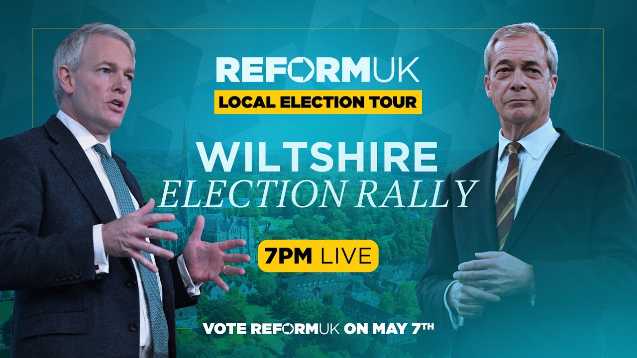 Watch Nigel Farage speak LIVE in Wiltshire about Britain’s broken democracy.