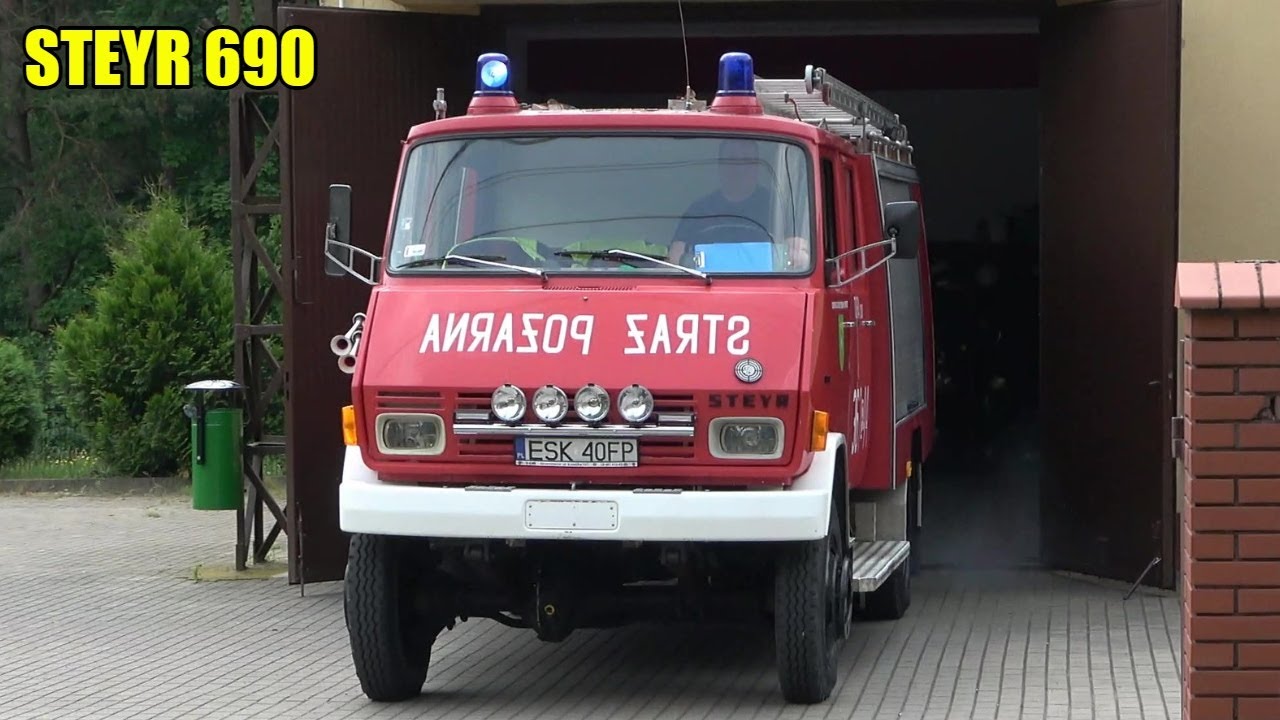 Wyjazd Alarmowy ciekawego wozu 367[E]44 GBA 2/16 Steyr 690/Rosenbauer z OSP Święte