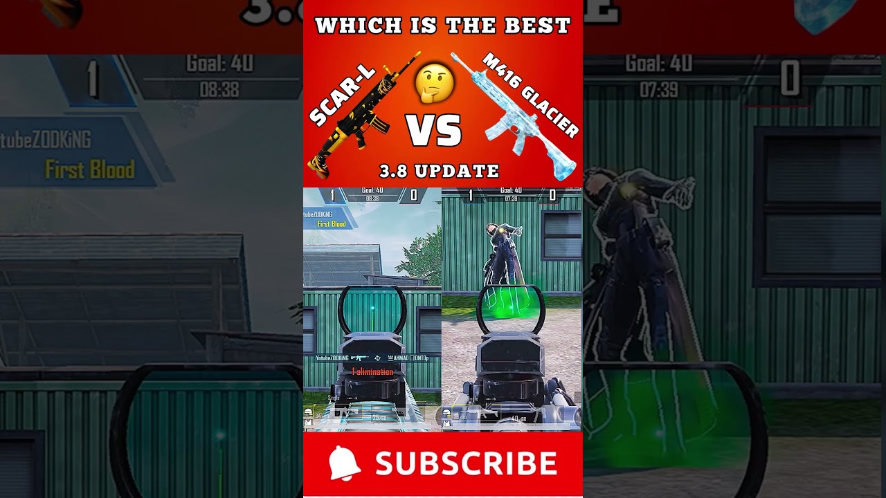 Scar-L vs M416 Damage Test in 3.8 Update | #pubgmobile #zodking #pubg #gaming #viral #shorts