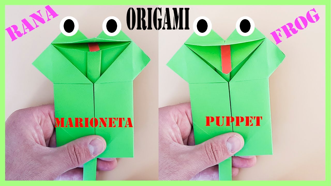 👉🏽 Cómo hacer una 🐸 RANA 🐸 de papel que ¡HABLA! ✅ | Origami PASO A PASO ✅