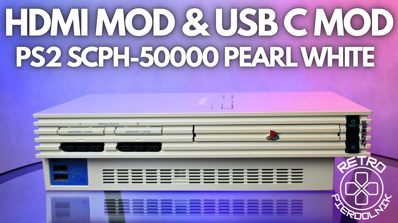 Japońska PlayStation 2 FAT z modem HDMI & USB C! / PS2 FAT Hispeedido HDMI MOD / PS2 FAT USB C MOD