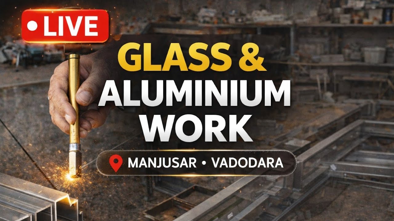 Live Aluminium Work in Manjusar Vadodara | Real Shop Work Process #live #livestream 