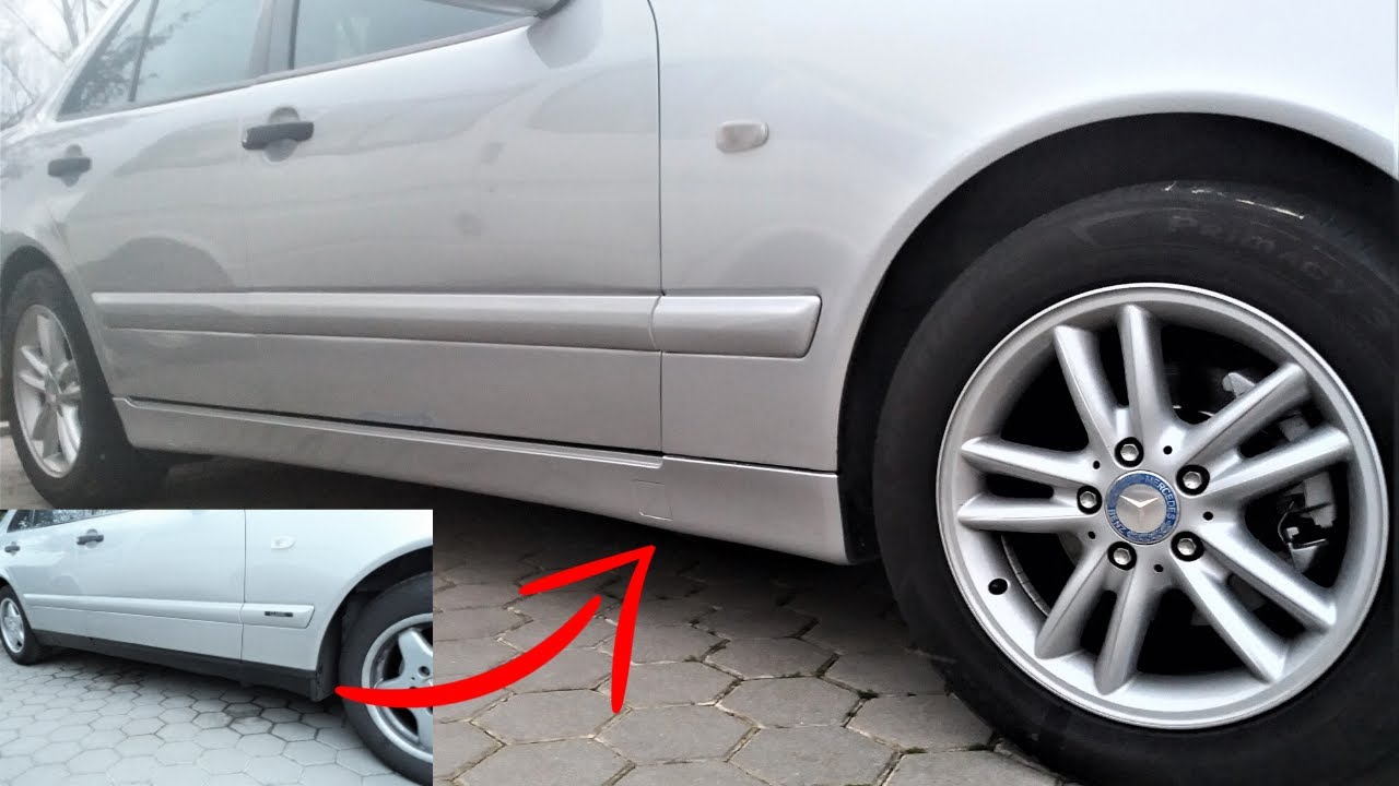 Install side skirts mercedes w210 pre-facelift 