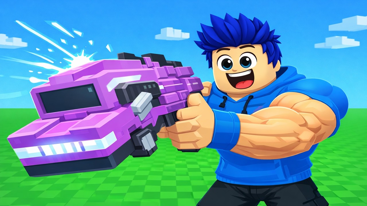 Önüme Çıkan Her Şeyi Yedim ve Kas Yaptım! 💪 Roblox