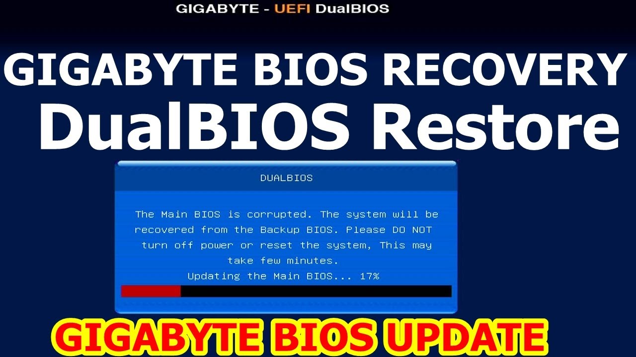 Исправление ошибки циклической перезагрузки Gigabyte UEFI DualBIOS GA-H77-DS3H Обновление восстан...