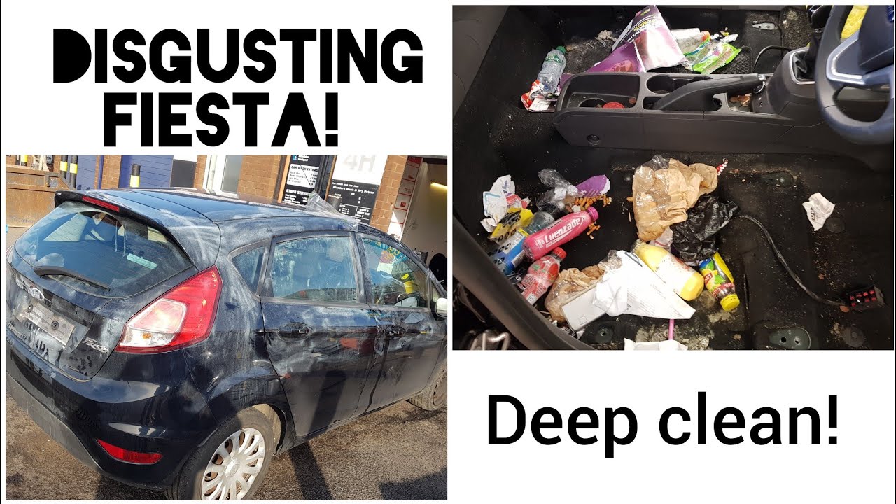 Cleaning a disgusting ford fiesta car disaster detail!