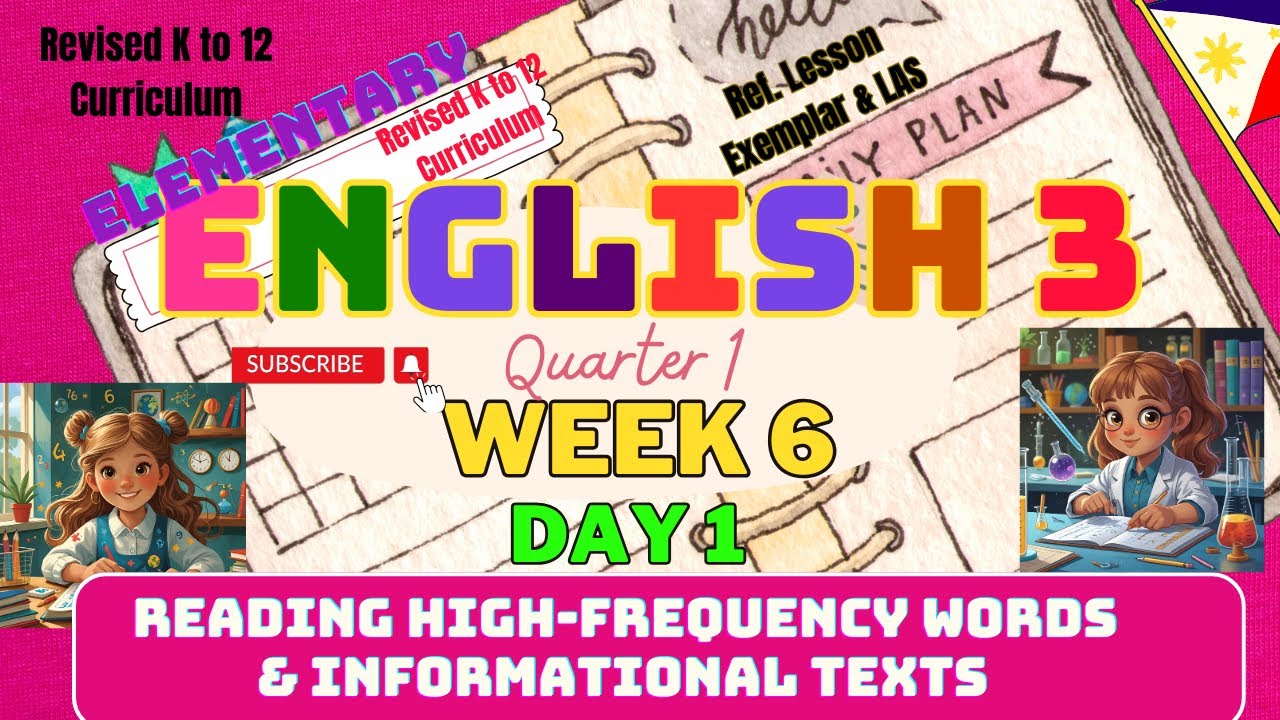 Grade 3 English | Week 6 Day 1 | Reading High-Frequency Words & Informational Texts | MATATAG