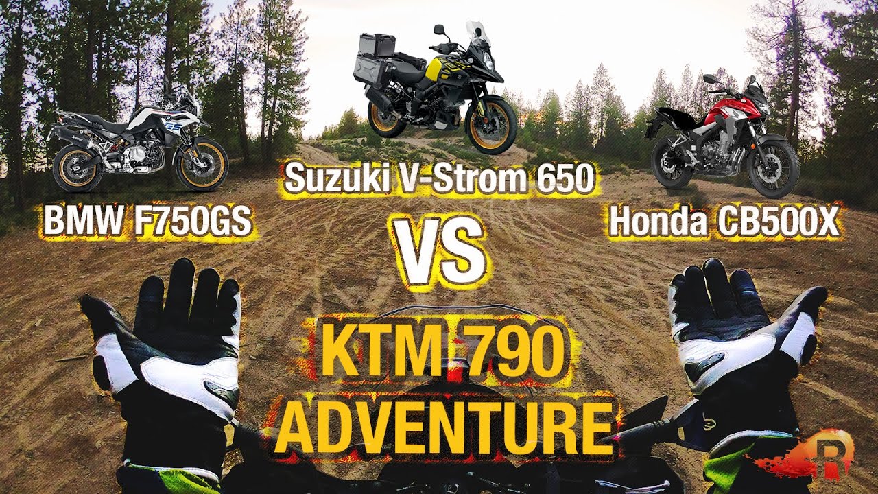 KTM 790 Adventure S против BMW F750, Suzuki V-Strom 650 и Honda CB500X | Обзор мотоцикла ADV
