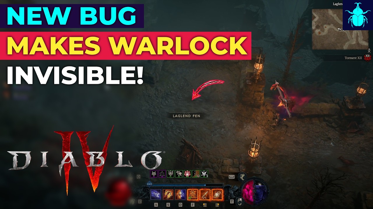 Diablo 4: Новый БАГ делает чернокнижника НЕВИДИМЫМ!
