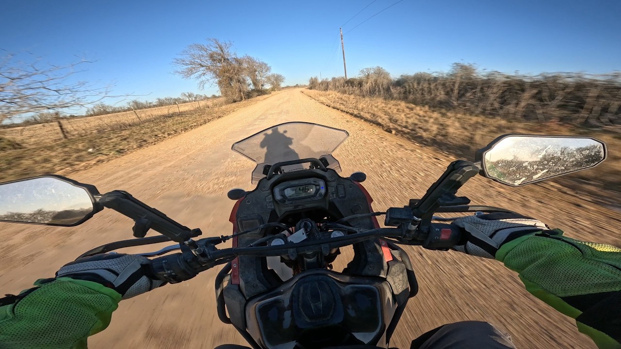Kawasaki KLR650 | Texas Evening Gravel POV Ride