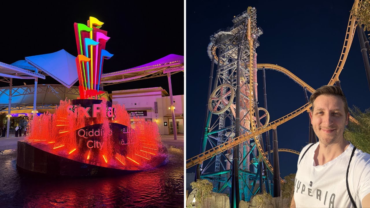 Видеоблог о парке Six Flags Qiddiya City (январь 2026 г.) | Экскурсия по парку | Время простоя в ...